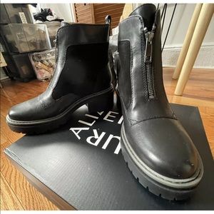 Naturalizer Jett Lug Boot Black Leather Suede 7.5 W NIB